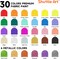 Fabric Paint, Shuttle Art 30 Colors Permanent Soft Fabric Paint in Bottles (60ml/2oz) with Brushes, Palette, Stencils, Non-Toxic Textile Paint for T-shirts, Shoes, Jeans, Bags, DIY Projects&Art Crafts